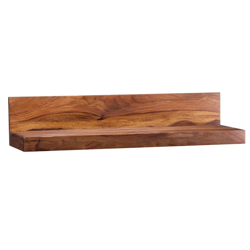 Étagère murale en bois massif Sheesham | Aspect naturel unique | 80 x 23 x 17 cm | Fait main
