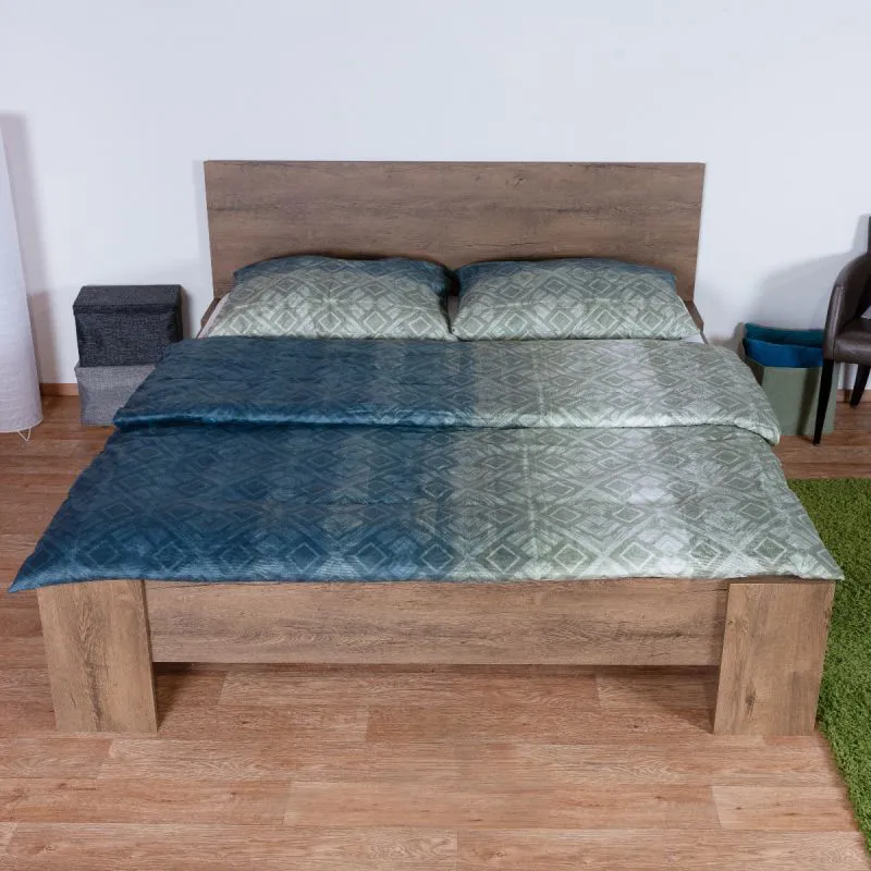 Lit double Selun 20 | Chêne brun foncé | 180 x 200 cm | Design moderne et chaleureux