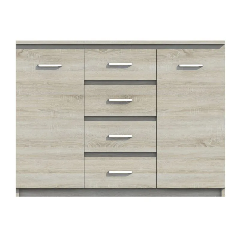 Commode Pamulang 10 | Chêne Sonoma | 91 x 122 x 40 cm | Rangement moderne