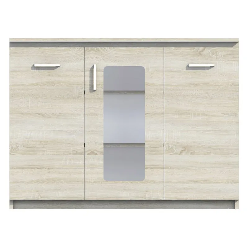 Vitrine Pamulang 03 | chêne Sonoma | 91 x 122 x 40 cm | Design moderne et chaleureux