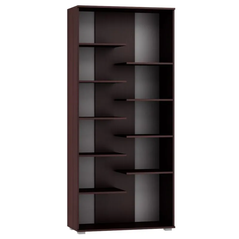Étagère Tabubil 29 | Finition wenge | 200 x 90 x 41 cm | Rangement moderne et pratique