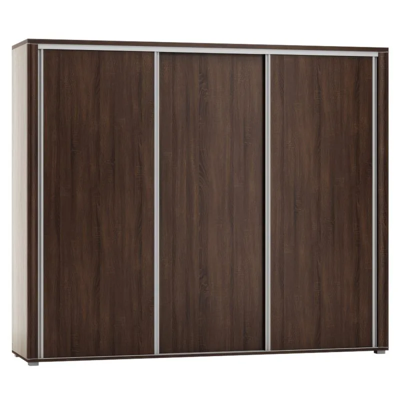 Armoire à portes coulissantes Aitape 38 | Chêne Sonoma foncé | 188 x 240 x 60 cm | Rangement spacieux