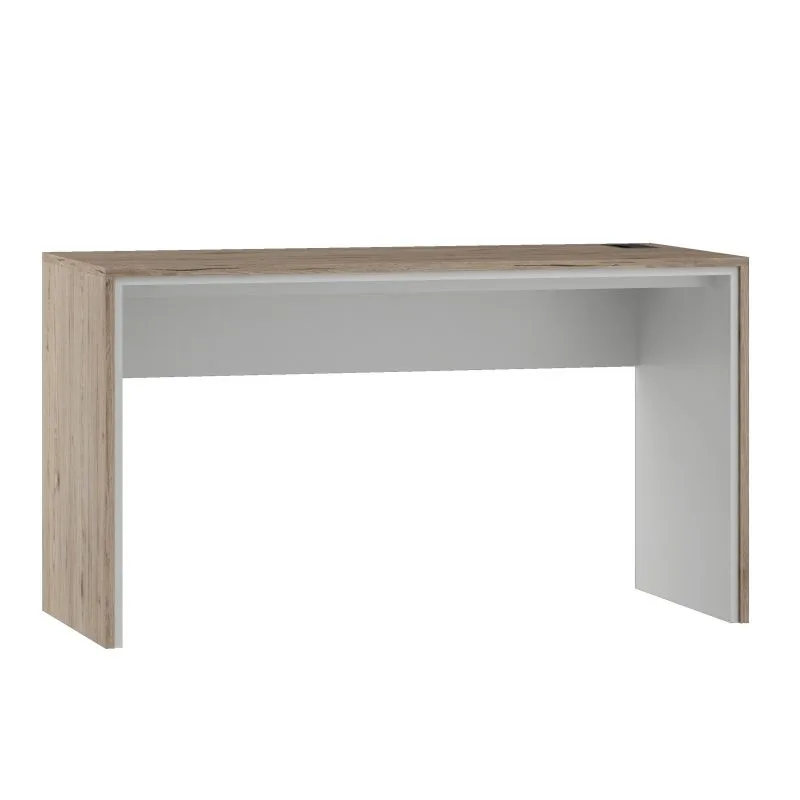 Bureau Cianjur 02 | Finition chêne / blanc | 77 x 150 x 60 cm | Design moderne