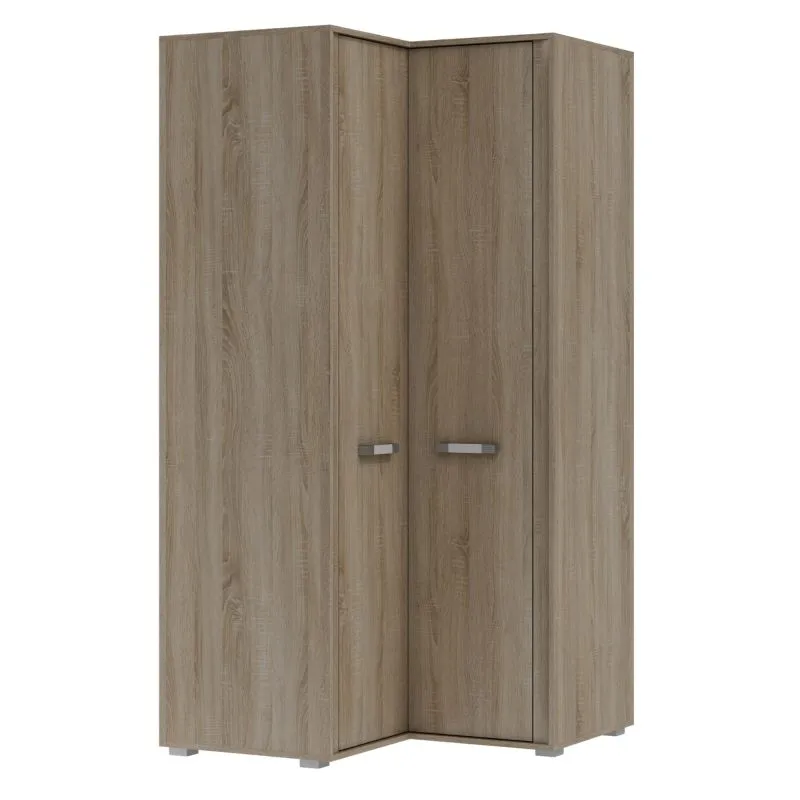 Armoire d’angle à portes battantes Kundiawa 38 | Chêne Sonoma clair | 200 x 100 x 100 cm