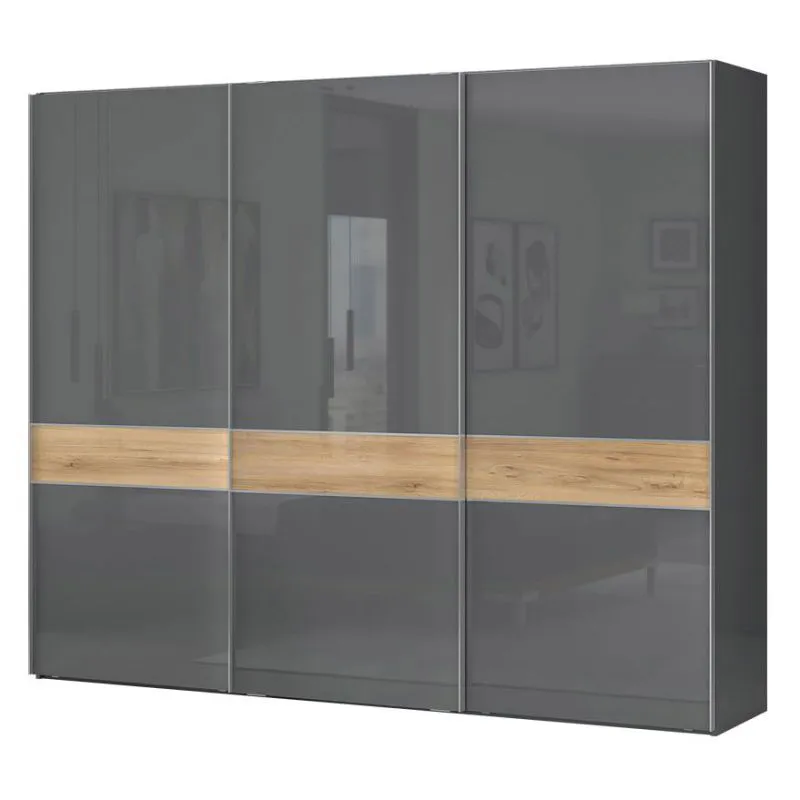 272 cm de large Armoire avec 9 casiers et 3 portes | Couleur: Anthracite Abbildung