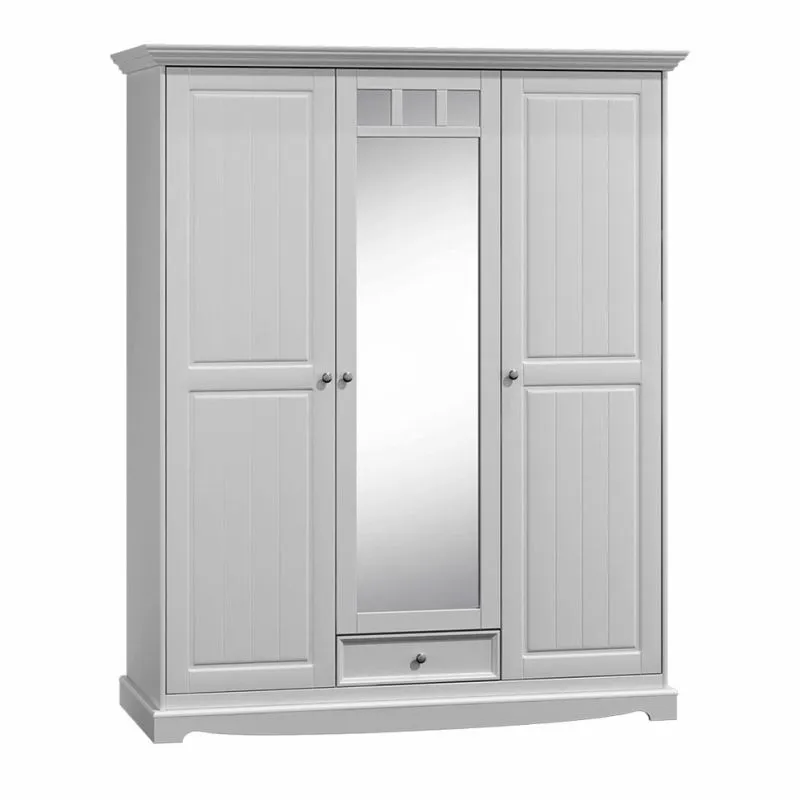 156 cm de large Armoire avec 3 portes | Couleur: Blanc Abbildung
