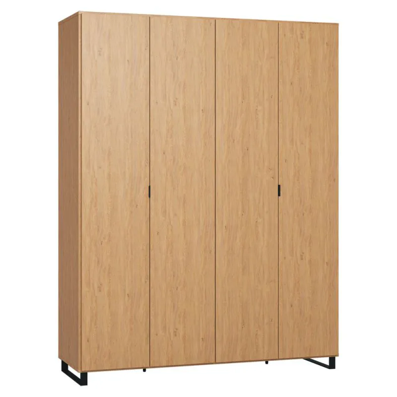 185 cm de large Armoire avec 2 portes, 11 casiers et 2 tiroirs | Couleur: Chêne | Profondeur: 57 cm Abbildung