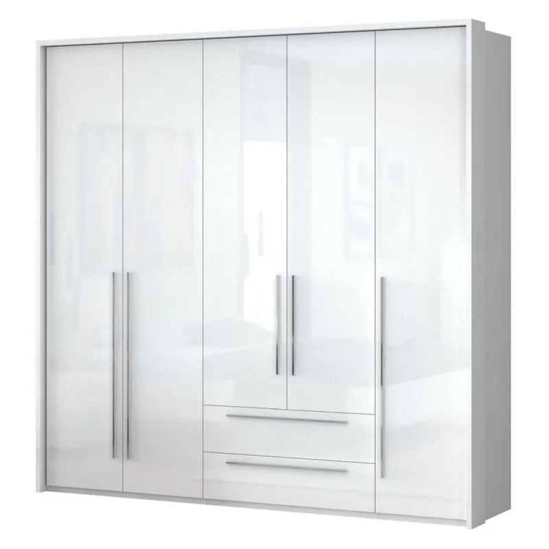 Armoire Blanc brillant, Dimensions: 226 x 232 x 60 cm (H x L x P) Abbildung
