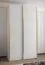 Armoire à portes coulissantes / Penderie / 6 étagères / 6 compartiments / 245,5 x 130 x 64 cm / 2 tringles à vêtements / 2 portes coulissantes / Couleur : Blanc / Soft-Close