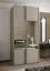 Penderie / Armoire à portes coulissantes / 245,5 x 100 x 64 cm / 6 compartiments / Soft-Close / Miroir / Couleur : Cachemire / 2 tringles à vêtements / 2 portes coulissantes