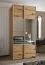 Penderie / Armoire à portes coulissantes / Couleur : Chêne Artisan / Soft-Close / Miroir / 6 compartiments / 2 tringles à vêtements / 2 portes coulissantes / 245,5 x 110 x 64 cm