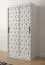 Armoire exceptionnelle Dom 40, Couleur : Blanc mat - Dimensions : 200 x 100 x 62 cm (h x l x p), avec motif moderne