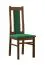 Chaise Bachtel 04, bois de hêtre massif, Couleur : Chêne / Rembourrage vert - Dimensions : 99 x 42 x 54 cm (H x L x P)