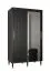 Armoire design moderne Jotunheimen 112, couleur : noir - dimensions : 208 x 100,5 x 62 cm (h x l x p)