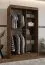 Armoire | 1 porte miroir | Couleur : noyer Warmia | 120 x 62 x 200 cm | 2 tringles à vêtements | Système de glissières fiable | 5 compartiments | Détails modernes