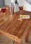 Table haute artisanale Apolo 191 | Sheesham massif | 80 x 80 cm | Finition marron unique