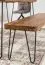 Banc en bois massif Sheesham fait main | Pieds métal noirs | 45 x 120 x 40 cm | Style contemporain