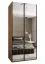 Armoire 7 portes coulissantes / 6 étagères / 6 compartiments / 245,5 x 110 x 64 cm / 2 tringles à vêtements / 2 portes coulissantes / Couleur : Chêne Artisan