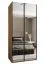 Penderie / Armoire à portes coulissantes / Soft-Close / 2 tringles à vêtements / 245,5 x 120 x 64 cm / 2 portes coulissantes / 6 étagères / Couleur : Chêne Artisan