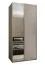 Penderie / Armoire à portes coulissantes / 6 compartiments / Soft-Close / Couleur : Cachemire / 245,5 x 100 x 64 cm / 2 tringles à vêtements / 2 portes coulissantes / Miroir