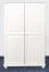 Commode en bois de pin massif, blanc Junco 157 - Dimensions : 140 x 89 x 41 cm (H x L x P)