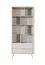 Bibliothèque minimaliste Sloughia 01 | Beige | 194 x 88 x 38 cm | Protection ABS | Design moderne