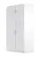 Attache pour armoire à portes battantes / armoire d'angle Messini 06, couleur : blanc / blanc brillant - Dimensions : 40 x 117 x 117 cm (H x L x P)