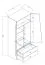 80 cm de large Armoire avec 2 portes, 4 casiers et 2 tiroirs | Couleur: Chêne | Profondeur: 50 cm Abbildung
