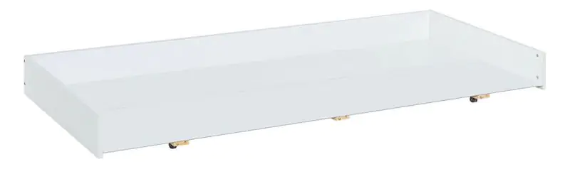 Tiroir pour lit de jeune Skalle, couleur : blanc - Dimensions : 20 x 197 x 86 cm (H x L x P)