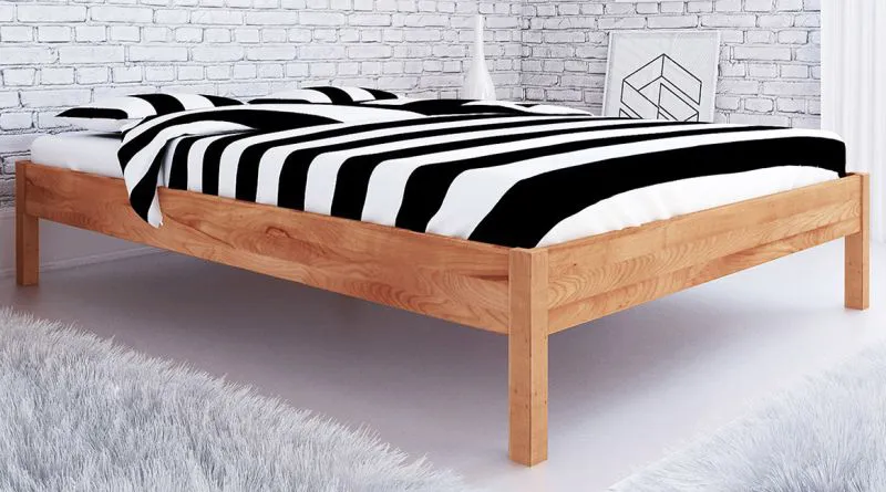 Bois massif Lit | 90 x 200 cm | Coeur de hêtre | Huilé | Naturel Abbildung