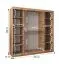 Armoire à portes coulissantes Jan 05A | Noir / Blanc mat | 200 x 200 x 62 cm | Design moderne et pratique