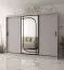 Armoire | Cachemire | 3 portes | 10 compartiments | 250 x 62 x 200 cm | miroir décoratif | 2 tringles à vêtements | armoire à portes coulissantes | finition haut de gamme