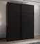 Penderie / Armoire à portes coulissantes / 2 tringles à vêtements / 245,5 x 200 x 64 cm / 2 portes coulissantes / 11 compartiments / 6 étagères / Couleur : Noir / Soft-Close