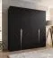 Armoire à portes battantes / 4 portes / Couleur : Noir / 2 compartiments / Fonction Soft-Close / 2 tringles à vêtements / Poignées : cachemire / Dimensions : 200 x 52 x 202 cm / Penderie / Chants ABS