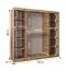 Armoire à portes coulissantes Lagginhorn 18 | Blanc | 2 m de large | Rail en aluminium | 1 porte miroir | 10 compartiments