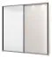 Armoire penderie à portes coulissantes Krupa 01 | Finition cachemire | 2,2 m de large | Porte miroir | Bords ABS