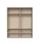 Armoire haute à quatre portes battantes Neiafu 08, couleur : cachemire, six étagères, système de fermeture en douceur, pieds réglables, dimensions : 224 x 182 x 56 cm