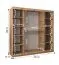 Armoire portes coulissantes Bernina 20 | Cachemire | Miroir intégré | 2 tringles | 10 compartiments | Largeur 2 m