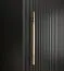Grande armoire à portes coulissantes avec deux barres de penderie Jotunheimen 36, couleur : noir - Dimensions : 208 x 250,5 x 62 cm (H x L x P)
