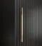 Armoire à portes coulissantes stylée Jotunheimen 164, couleur : noir - Dimensions : 208 x 180,5 x 62 cm (H x L x P)