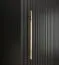 Armoire à portes coulissantes Jotunheimen 140, Couleur : Noir - dimensions : 208 x 180,5 x 62 cm (h x l x p), avec cinq casiers