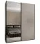 Penderie / Armoire à portes coulissantes / 245,5 x 200 x 64 cm / Soft-Close / Miroir / 2 tringles à vêtements / 2 portes coulissantes / Couleur : Cachemire / 11 compartiments
