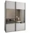 Penderie / Armoire à portes coulissantes / miroir / 11 compartiments / 245,5 x 170 x 64 cm / Soft-Close / 2 portes coulissantes / 2 tringles à vêtements / Couleur : Blanc