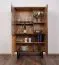 Vitrine Slatina 06 | Chêne/Noir | 146 x 91 x 45 cm | Massif partiel | Design moderne