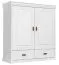 Chambre à coucher - Armoire, Pin Bois massif, Blanc Laquée - 142 x 130 x 50 cm (H x L x P) Abbildung
