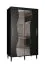 Armoire à portes coulissantes de style exceptionnel Jotunheimen 184, couleur : noir - Dimensions : 208 x 120,5 x 62 cm (H x L x P)