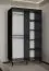 Armoire à portes coulissantes de style exceptionnel Jotunheimen 184, couleur : noir - Dimensions : 208 x 120,5 x 62 cm (H x L x P)