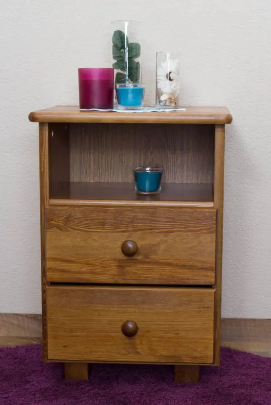 Table de nuit Chêne 60x43x33 (HxLxP) Pin Abbildung