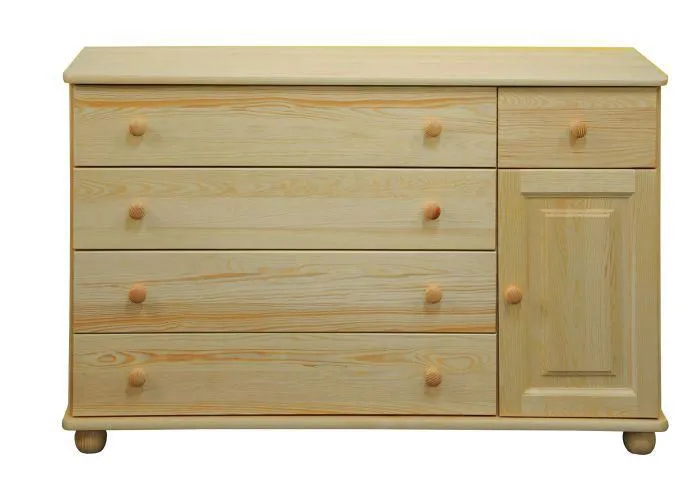 Sideboard, Pin massif, Largeur: 121 cm, Couleur: Naturel Abbildung