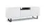 Meuble TV suspendu Zapopan 106 blanc | 4 compartiments | 56 x 150 x 40 cm | Push-to-open | Passe-câbles
